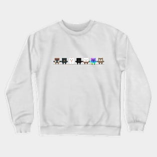 Birds cube retro pixel Crewneck Sweatshirt